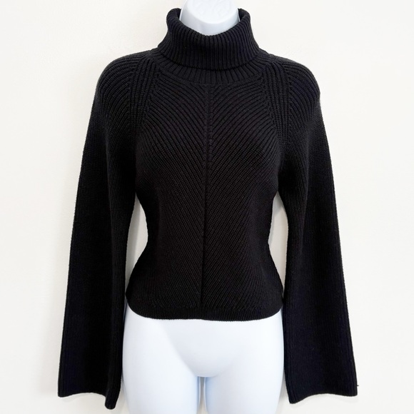 Anthropologie Sweaters - MAEVE by ANTHROPOLOGIE Cropped Turtleneck Sweater Black Small